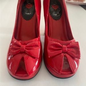 🍬 TUK CANDY APPLE RED 🍎 HEELS Super cute EUC 🍎  SIZE 8